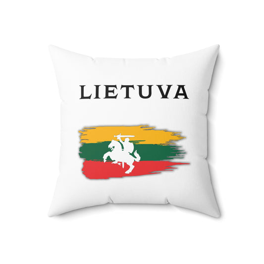 Lietuva & Flag Square Pillow – Cozy Home Decor for Lithuanian Pride