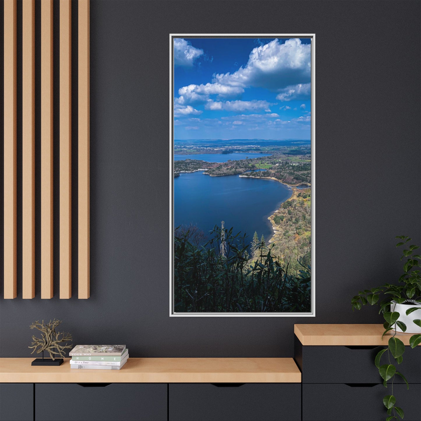 Kuckross Lake Matte Canvas, Framed (Multi-color)