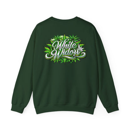 White Widow Graphic  — Cannabis Leaf Logo Sweatshirt