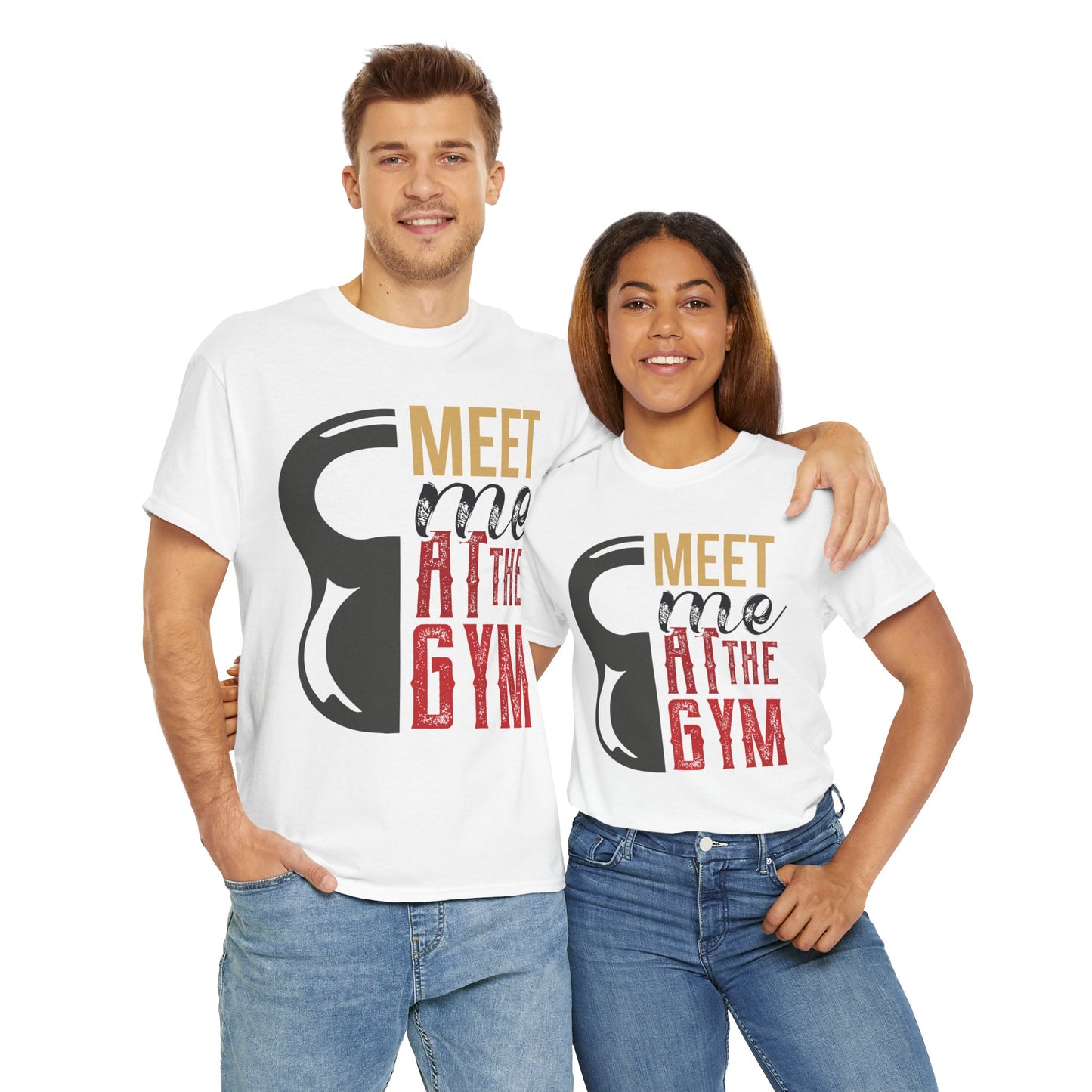 Gym Motivation Unisex Heavy Cotton Tee - 'Meet Me at the Gym'