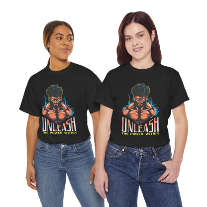 Unleash Tee — "Unleash The Power Within" Motivational Muscle Graphic T-Shirt