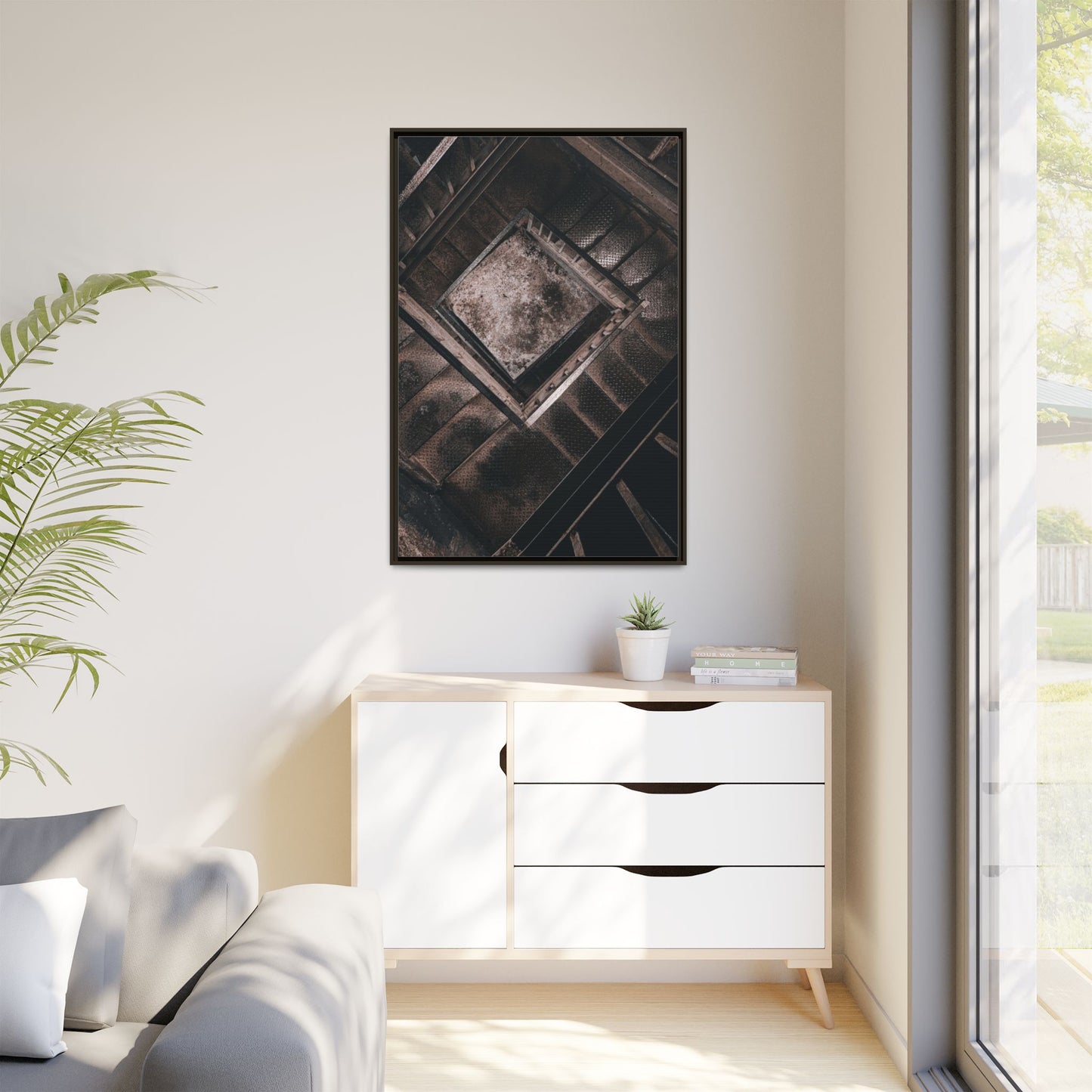 Stairs To Demon World Matte Canvas, Framed (Multi-color)