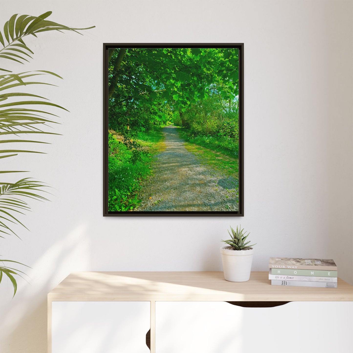 Listowel River Walk Matte Canvas, Framed (Multi-color)