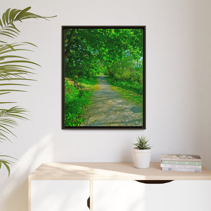 Listowel River Walk Matte Canvas, Framed (Multi-color)