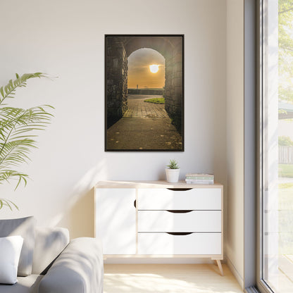 Pillars Matte Canvas, Framed (Multi-color)