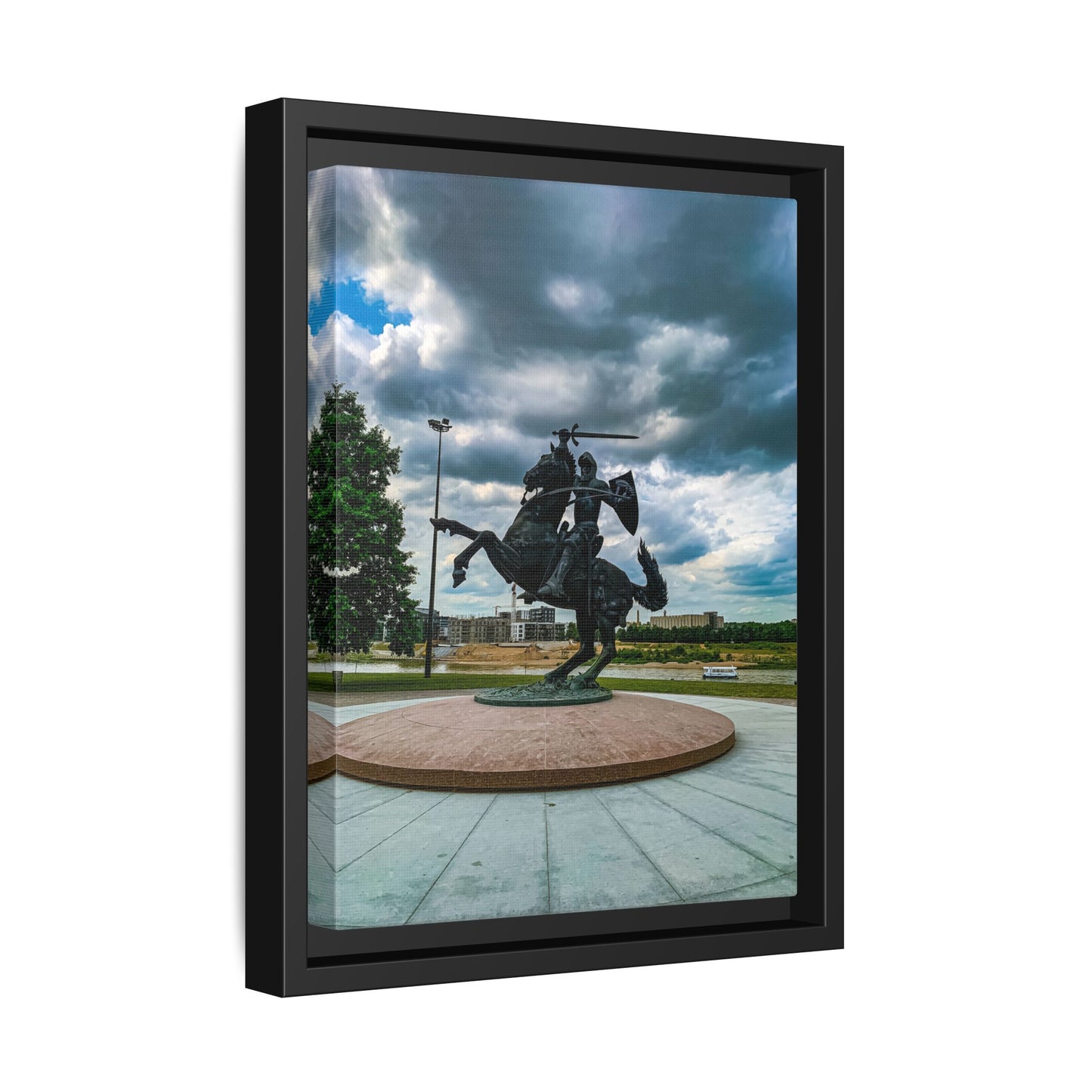 Kaunas Matte Canvas, Framed (Multi-color)