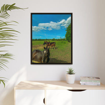 horses 2 Matte Canvas, Framed (Multi-color)
