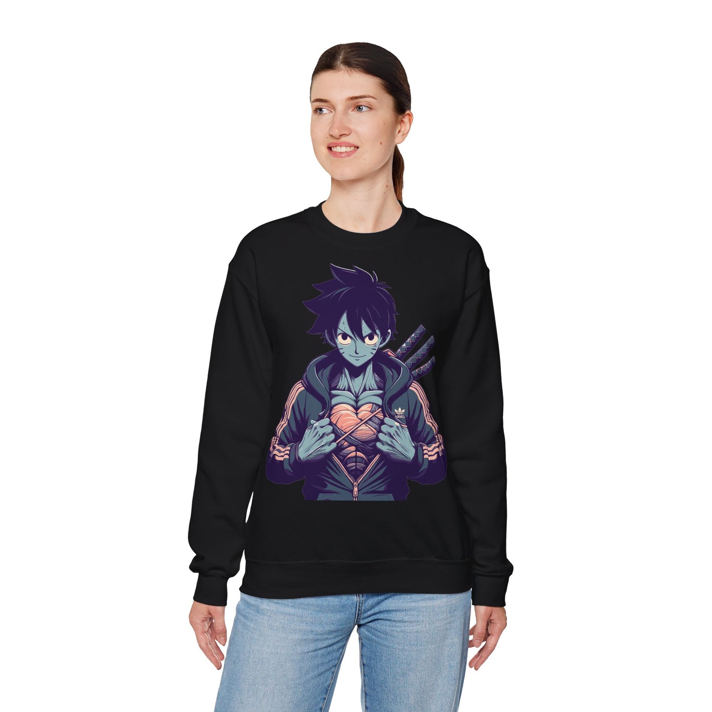 Anime-Inspired Unisex Crewneck Sweatshirt - Streetwear Vibe