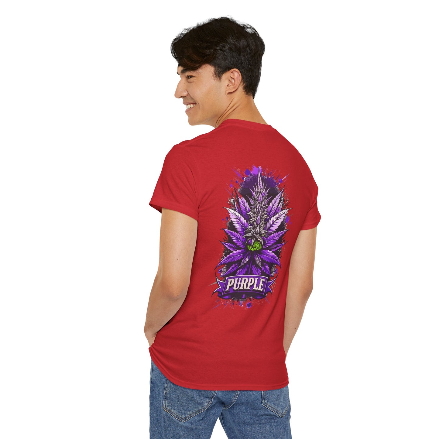Purple Cannabis Bud T-Shirt — Bold Psychedelic Marijuana Graphic Tee