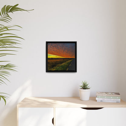 Cloudy Sunset Matte Canvas, Framed (Multi-color)
