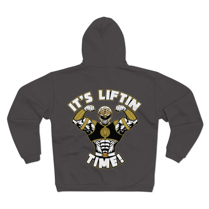 Unisex Hooded Zip Sweatshirt- "It's Liftin' Time!" Gym Motivation Hoodie