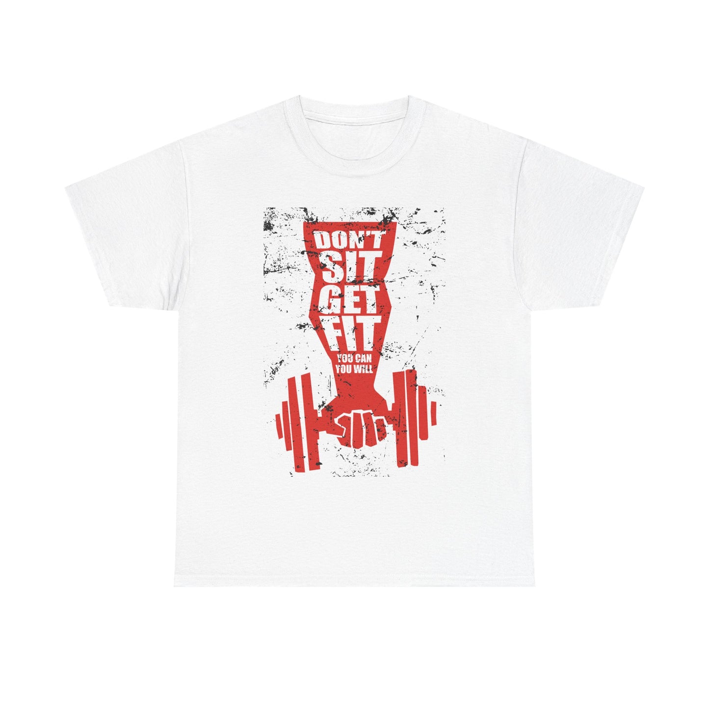 Don't Sit Get Fit Unisex Heavy Cotton Tee