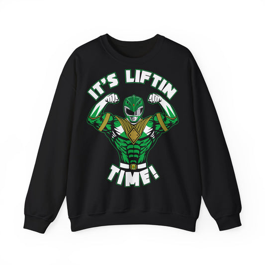 It's Liftin' Time Unisex Heavy Blend Crewneck Sweatshirt Black