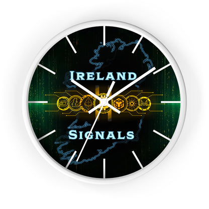 Ireland Signals Wall Clock — Celtic Tech Map Decorative Clock