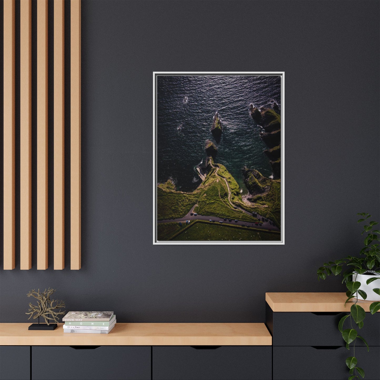 Dunquin Pier Matte Canvas, Framed (Multi-color)