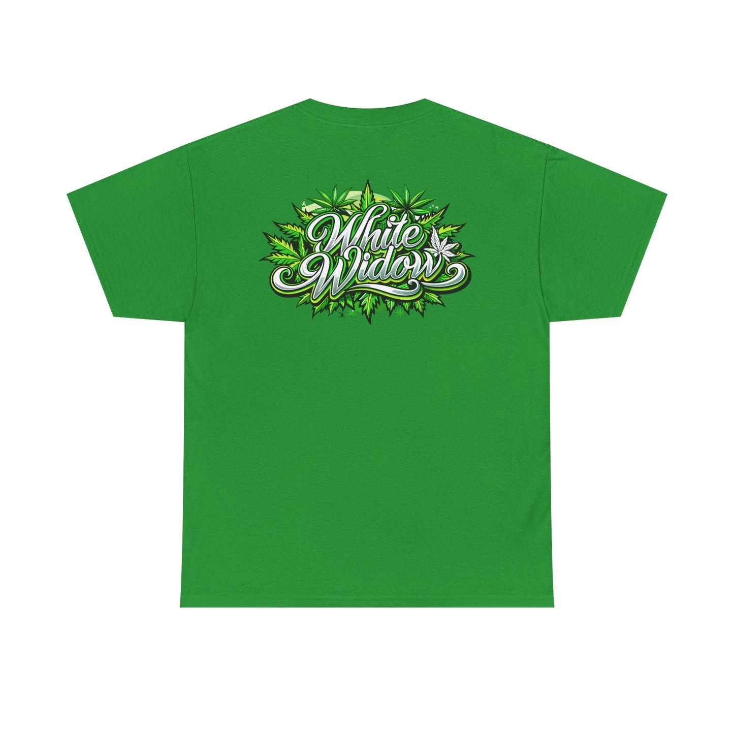 White Widow Graphic Tee — Cannabis Leaf Logo T-Shirt