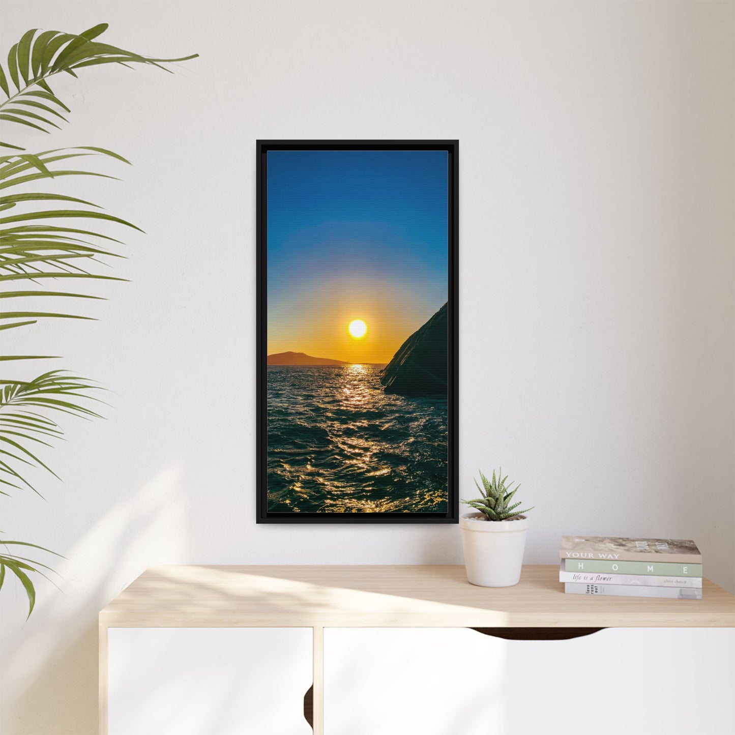 Dunquin Pier Sunset Matte Canvas, Framed (Multi-color)