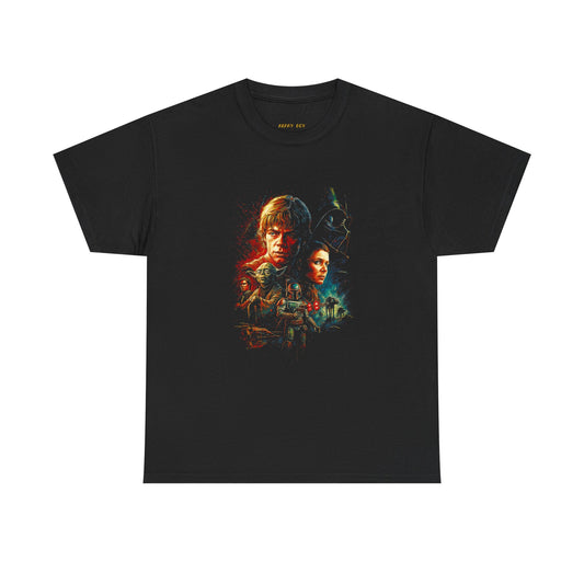 Sci‑Fi Movie Collage Tee — Retro Cinematic Character Poster Design