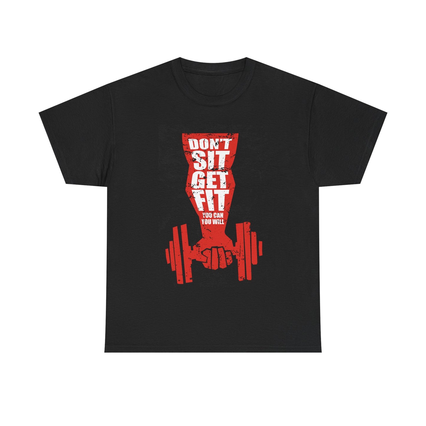 Don't Sit Get Fit Unisex Heavy Cotton Tee