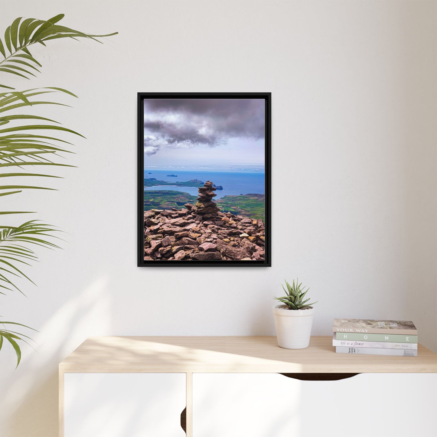 Mount Brandon Top Matte Canvas, Framed (Multi-color)