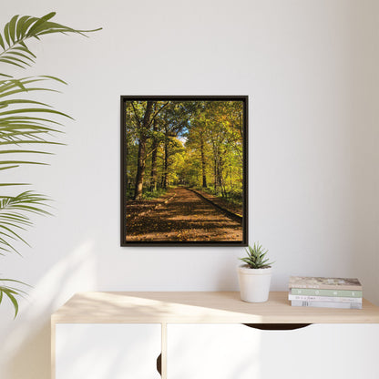 Listowel Town Park Autumn Matte Canvas, Framed (Multi-color)