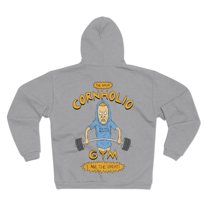 Cornholio Gym Unisex Hooded Zip Sweatshirt  - I Am The Great Workout Hoodie