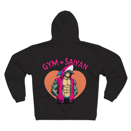 Gym Saiyan Goku Shark Unisex Hooded Zip Sweatshirt