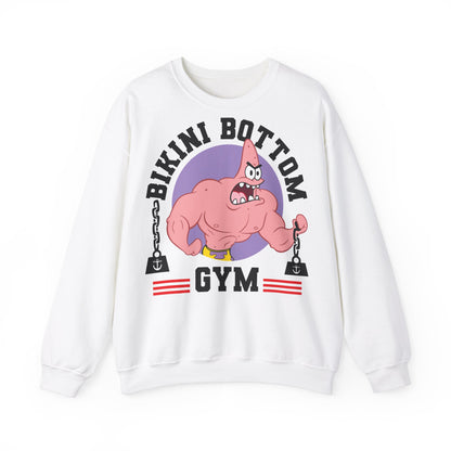 Bikini Bottom Gym Unisex Heavy Blend™ Crewneck Sweatshirt - Fun Fitness Sweatshirt for Fans White