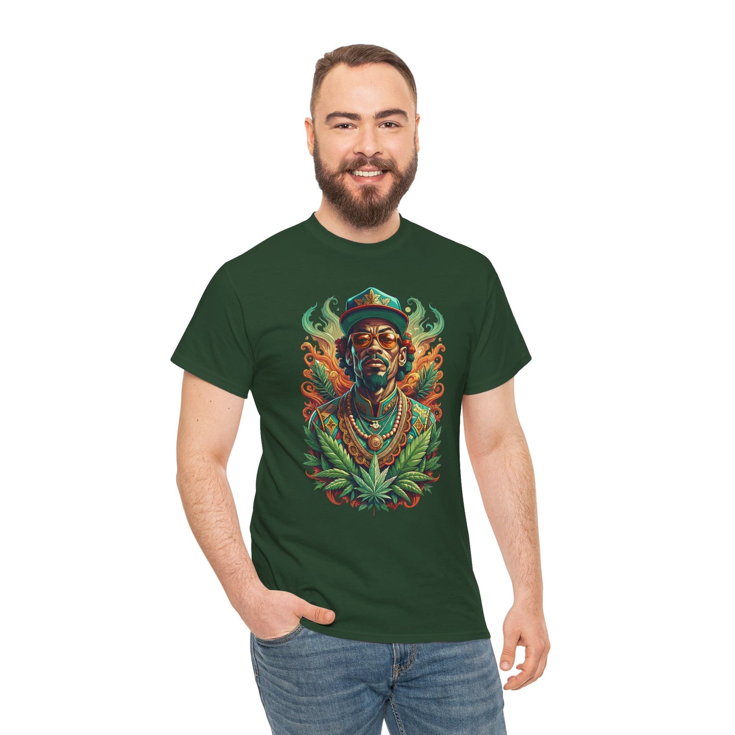 Reggae Lion Tee — Rasta Portrait Graphic T-Shirt