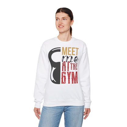 Gym Motivation Unisex Crewneck Sweatshirt - "Meet Me at the Gym"