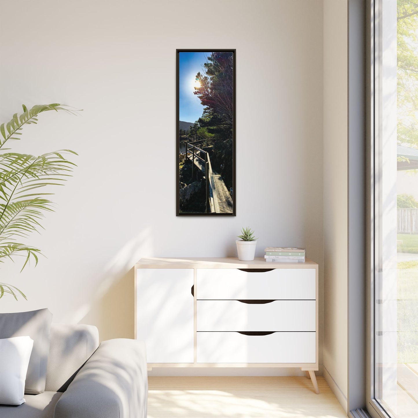 Glanteenassig Trail Matte Canvas, Framed (Multi-color)