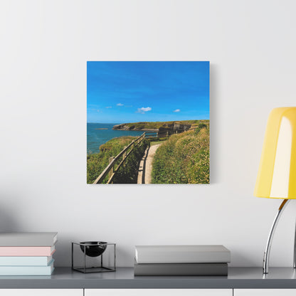 Sunny Walk In Ballybunion Matte Canvas, Stretched, 1.25"