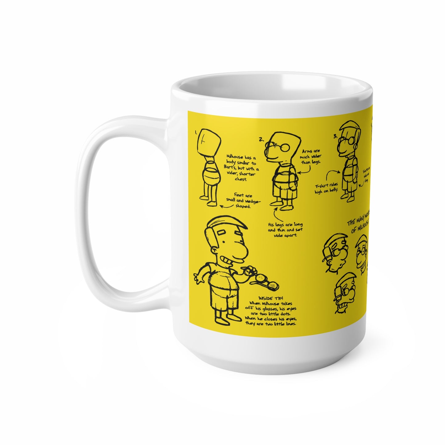 Funny Ceramic Coffee Mug - The Many Moods of Millhouse - 11oz/15oz