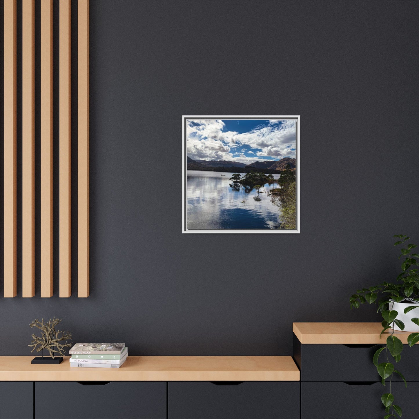 Lake Matte Canvas, Framed (Multi-color)