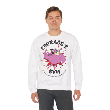 Courage's Gym Crewneck Sweatshirt - Fun & Comfy for Moms White