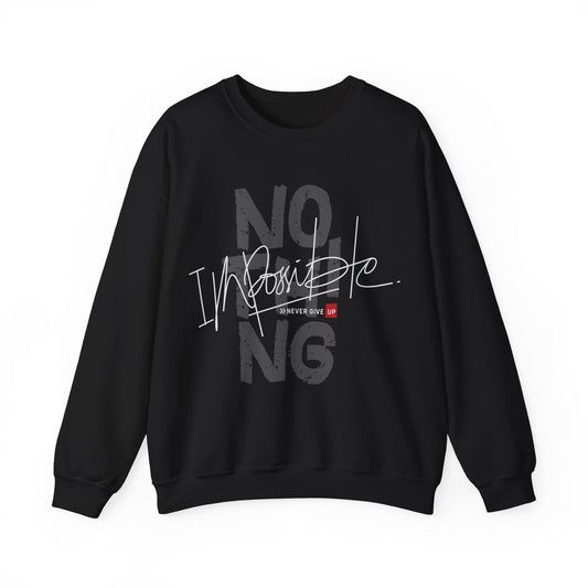 Motivational Crewneck Sweatshirt - 'Nothing is Impossible'