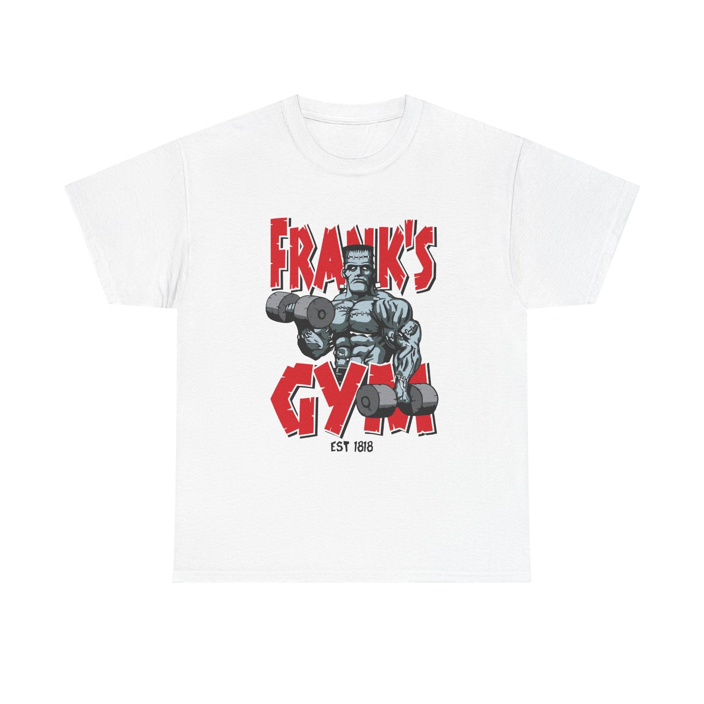 Frank's Gym Unisex Heavy Cotton Tee - Fitness Enthusiast T-Shirt White