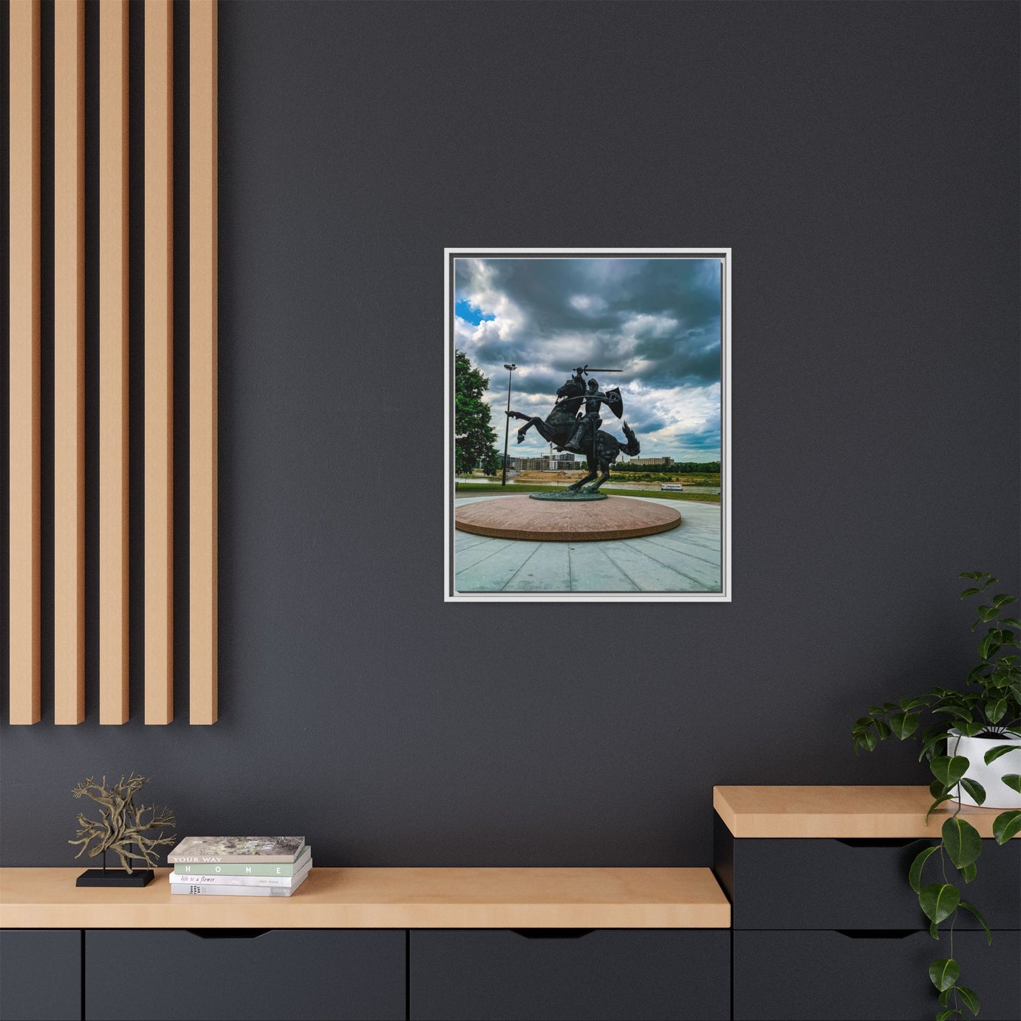 Kaunas Matte Canvas, Framed (Multi-color)