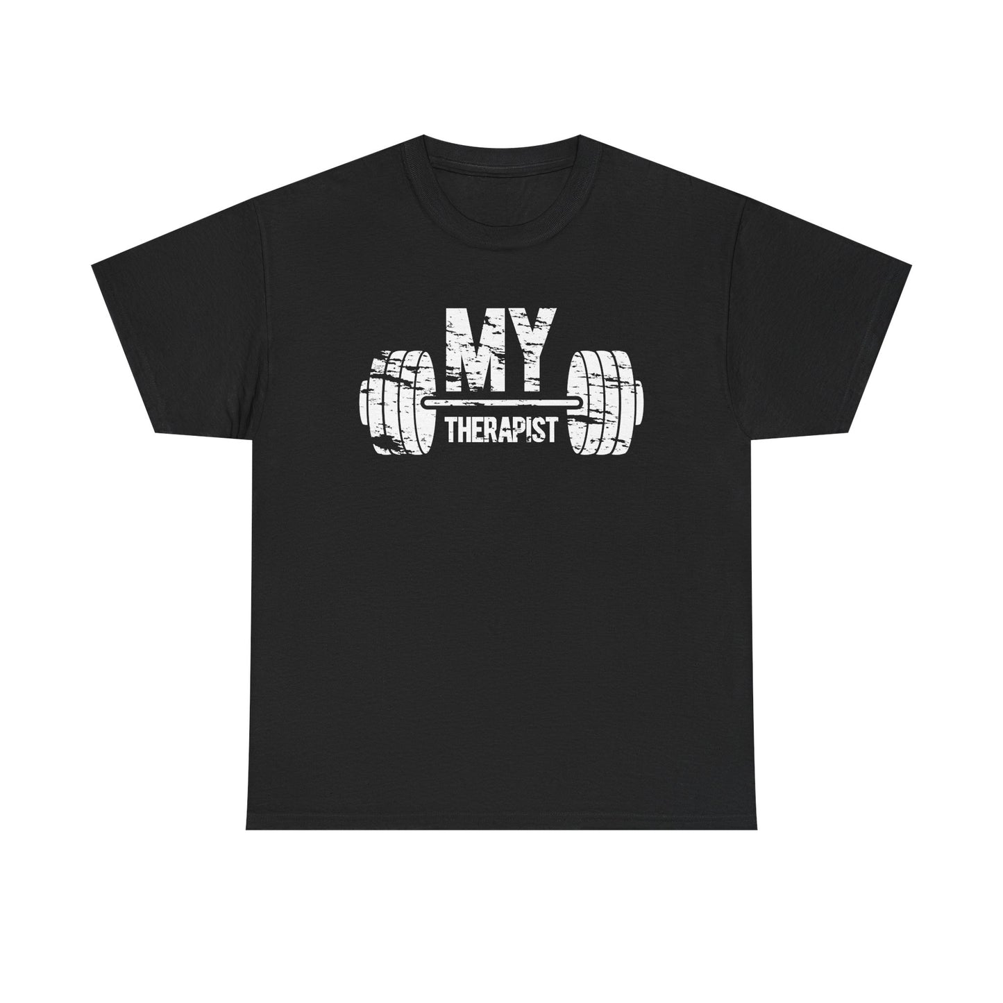 Funny Fitness Unisex Heavy Cotton Tee - My Therapist Workout Shirt