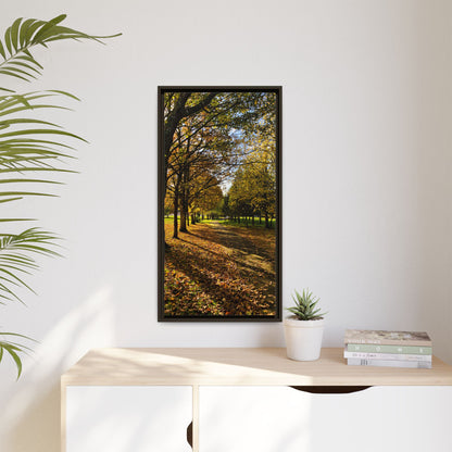 Listowel town Park Autumn Matte Canvas, Framed (Multi-color)