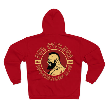 Red Cyclone Pro Wrestling Club Unisex Hooded Zip Sweatshirt