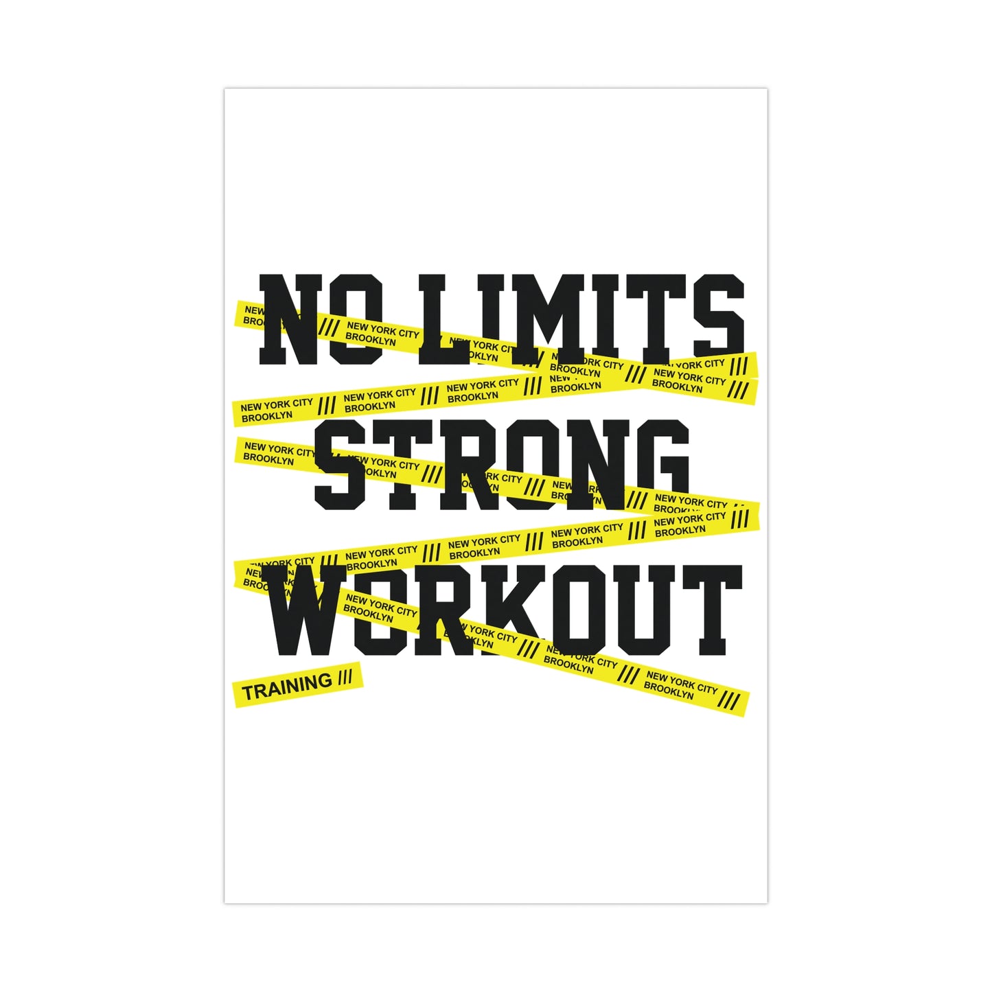 Motivational Matte Poster - No Limits Strong Workout Decor
