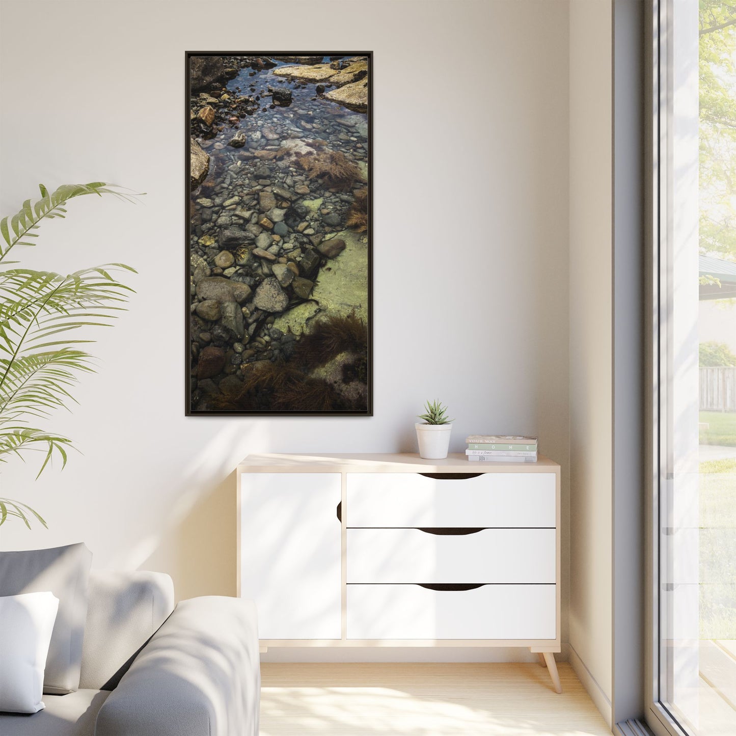 Rocks Matte Canvas, Framed (Multi-color)