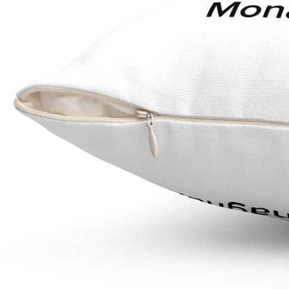 Monaghan Spun Polyester Square Pillow White Edition 2 Sizes