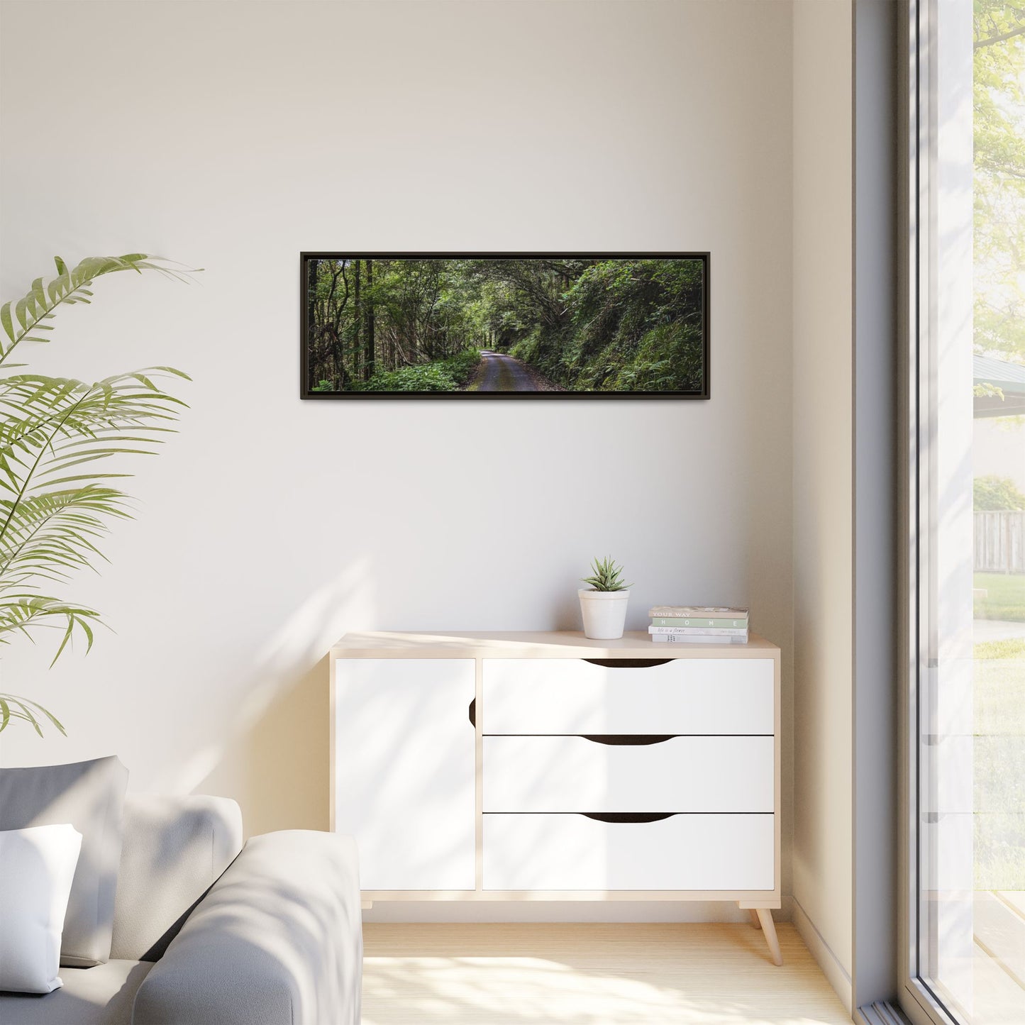 Glanageenty Forest Trail Matte Canvas, Framed (Multi-color)