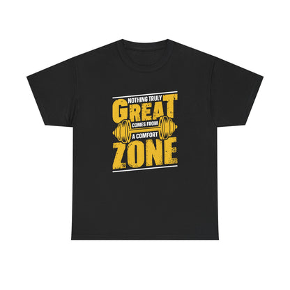 Great Zone Fitness Tee | Unisex Heavy Cotton Shirt for Gym Enthusiasts