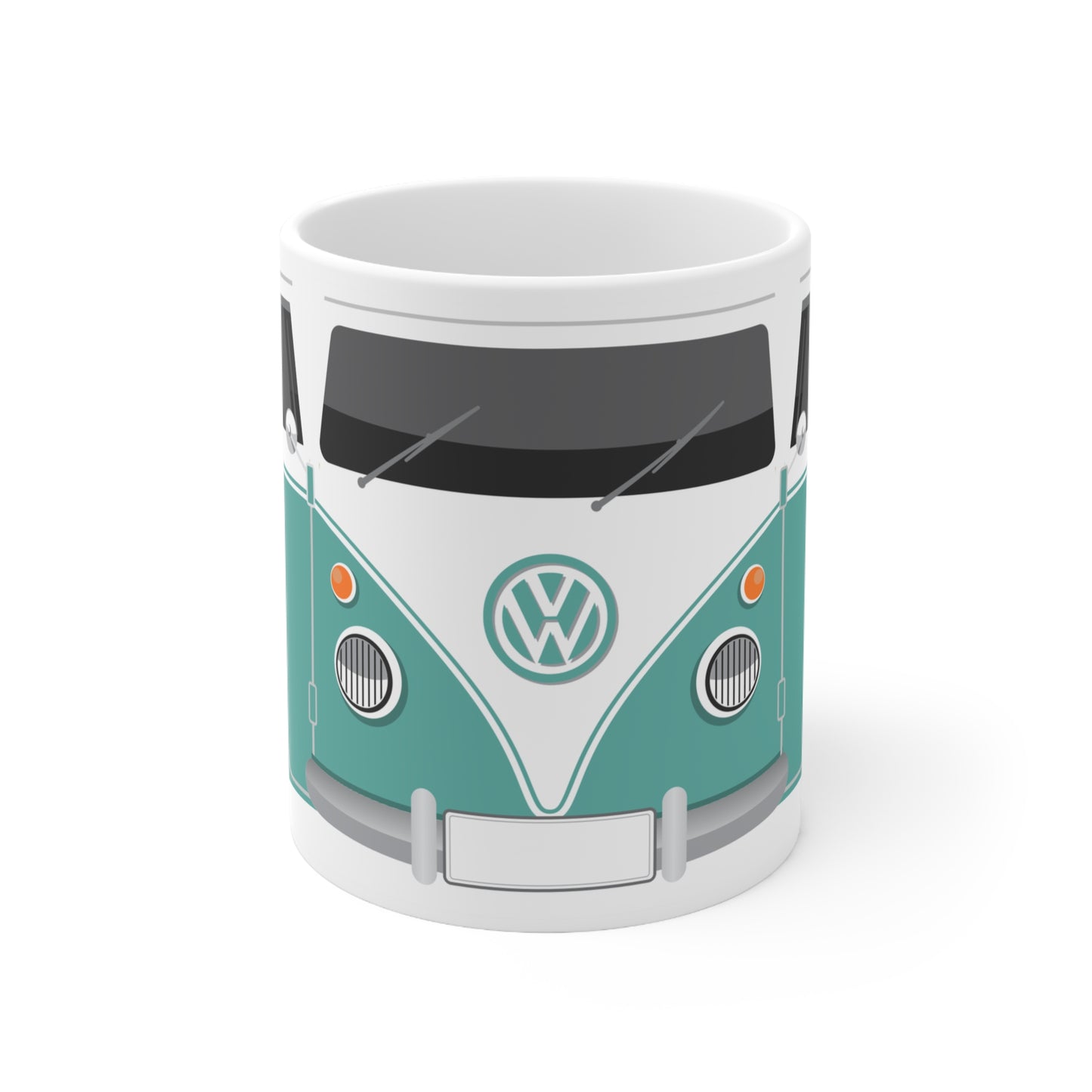 Vintage VW Bus Ceramic Coffee Mug - 11oz & 15oz - Perfect for Auto Enthusiasts Light Blue
