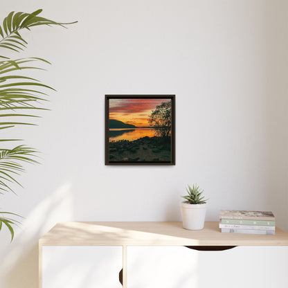 Sunset in Kerry Matte Canvas, Framed (Multi-color)