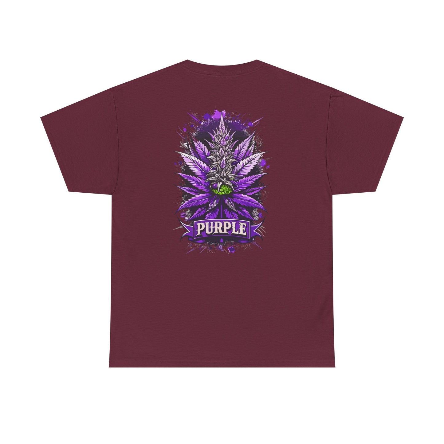 Purple Cannabis Bud T-Shirt — Bold Psychedelic Marijuana Graphic Tee