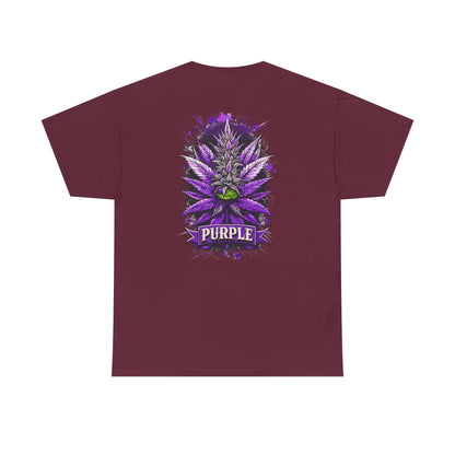 Purple Cannabis Bud T-Shirt — Bold Psychedelic Marijuana Graphic Tee